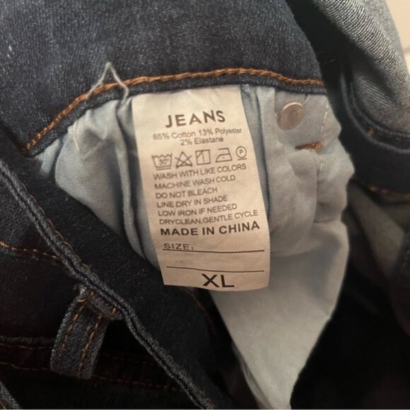 Button Up Adjustable Strap Overalls Deep Blue LAST CHANCE - Picture 5 of 9